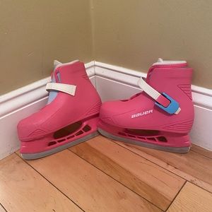 Bauer lil angel pink ice skates size 10/11 toddler